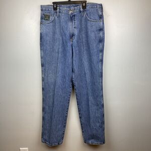 Cinch‎ jeans men's 35x32 blue medium stone wash green label Cowboy Western Rodeo